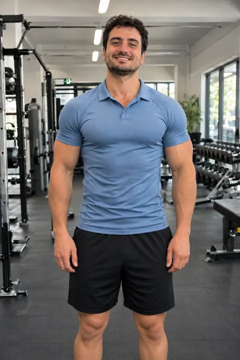 Exemple : le même homme avec un physique athlétique